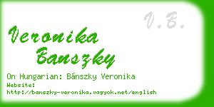veronika banszky business card