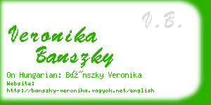 veronika banszky business card